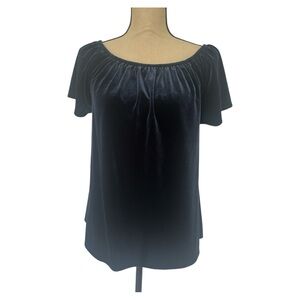 Blue Velvet Women's Top Short Sleeve Size M